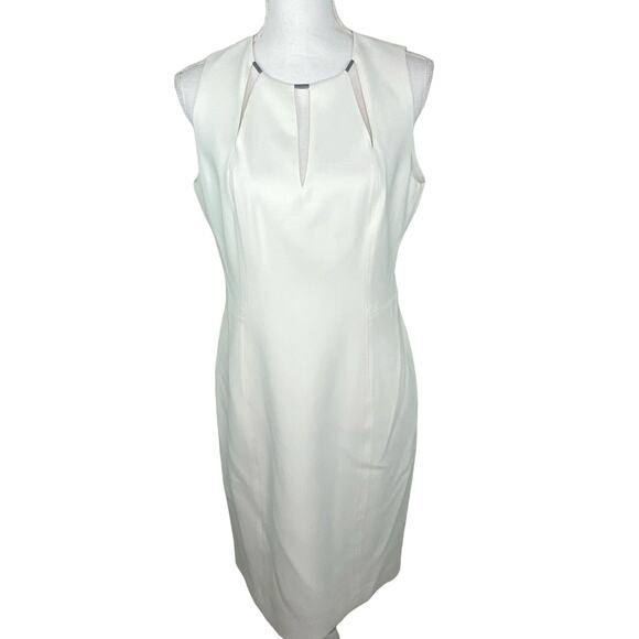 Elie Tahari Women's Jemra Cut Out Dress White Size 10  Cocktail Wedding Party - Picture 1 of 16